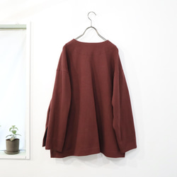 double-knit zip cardigan (bordeaux) 2枚目の画像