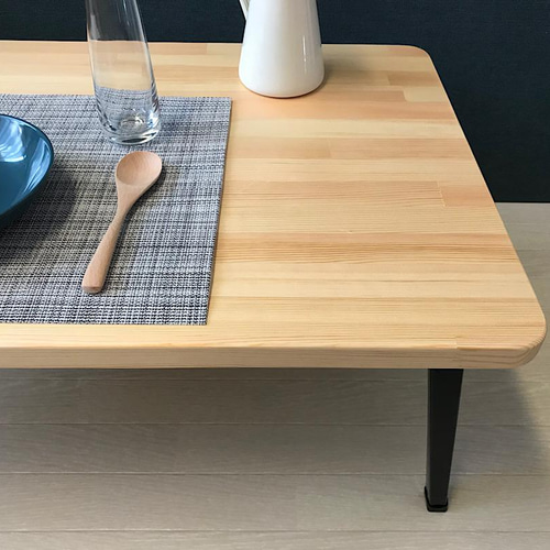 送料無料】 ローテーブル 長方形 90cm 50cm 角丸 パイン ナチュラル 
