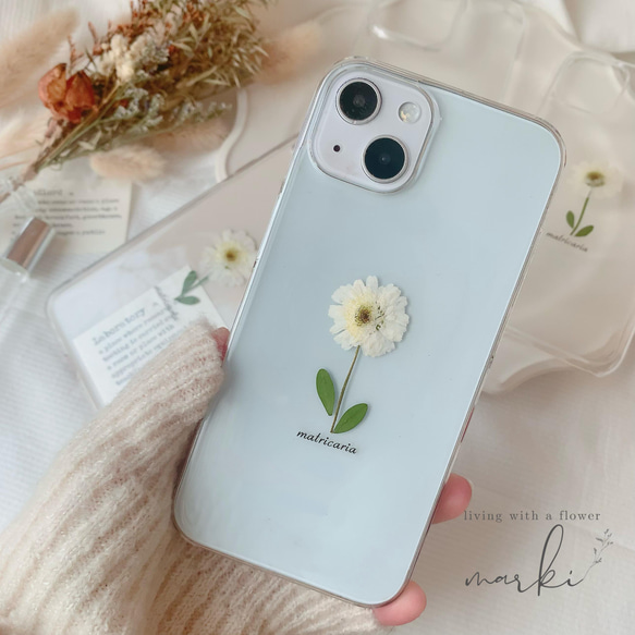 "simple matricaria" flower phone  case 3枚目の画像
