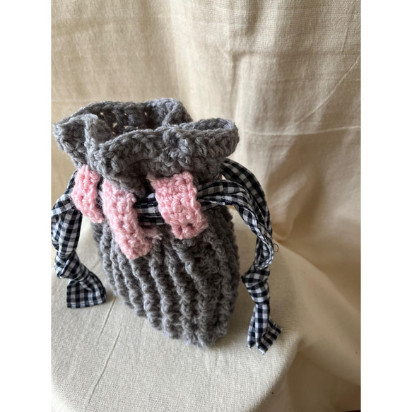 crochet hand bag 5枚目の画像