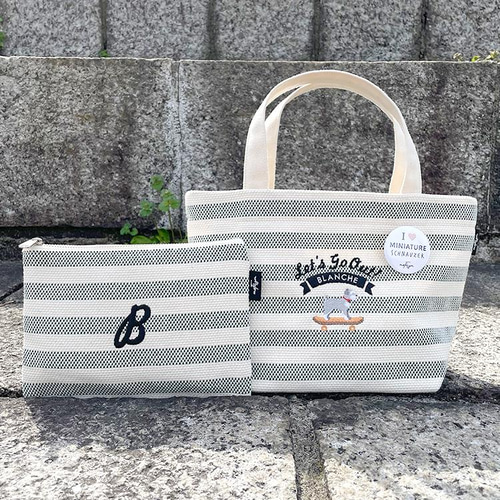 前横後ろシュナウザー ミニトートバッグ B 前横後ろシュナウザー ミニトートバッグ B