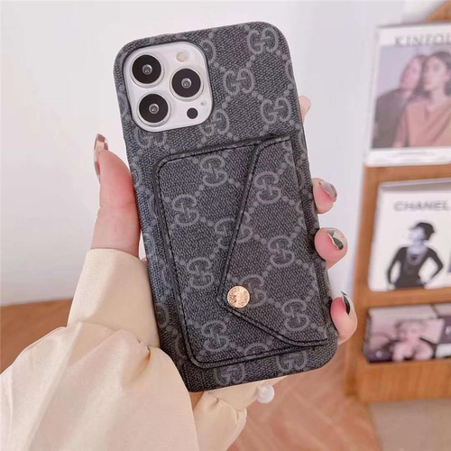 【GUCCI】 iPhone13/13Pro スマホケース カードケース 限定！GUCCI☆カードスロット付 iPhone 13シリーズ ケース☆即納