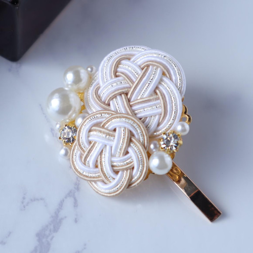 梅の連なるポニーフック〖黎明〗」 No.255 フォーマル ヘアアクセ