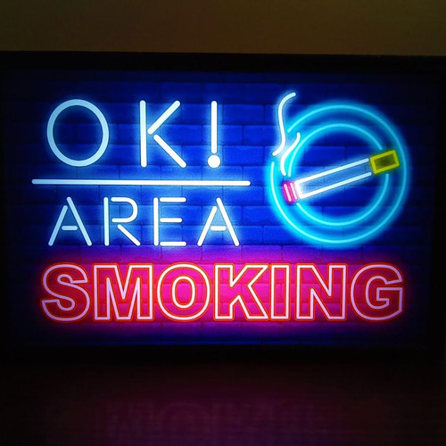 喫煙OK! スモーキングエリア 喫煙室 アメリカン ミニチュア サイン