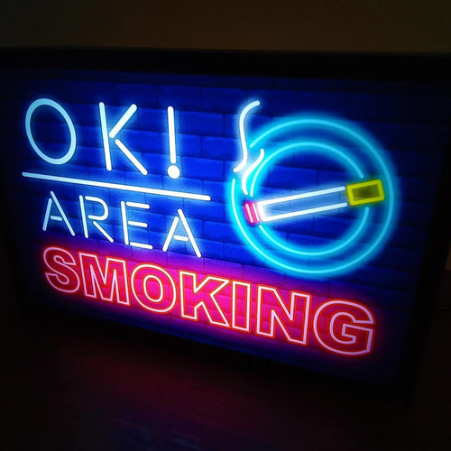 喫煙OK! スモーキングエリア 喫煙室 アメリカン ミニチュア サイン