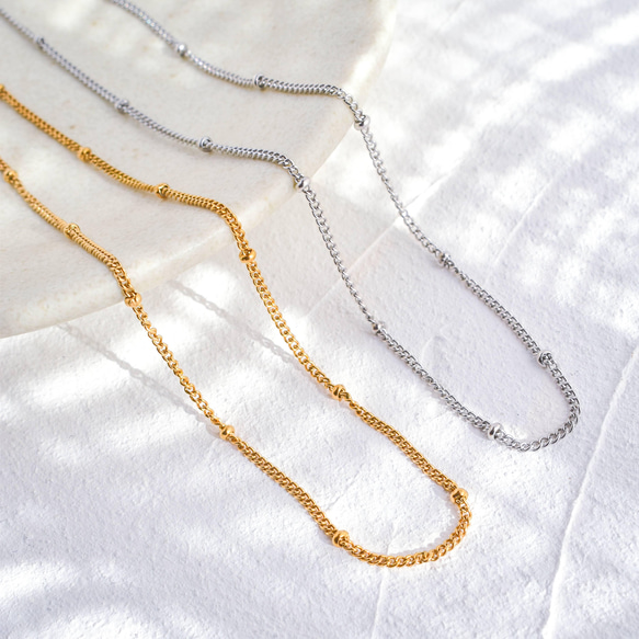 新作SALE♡つけっぱなしok♡ボールチェーンネックレス＆チェーカー♡肌