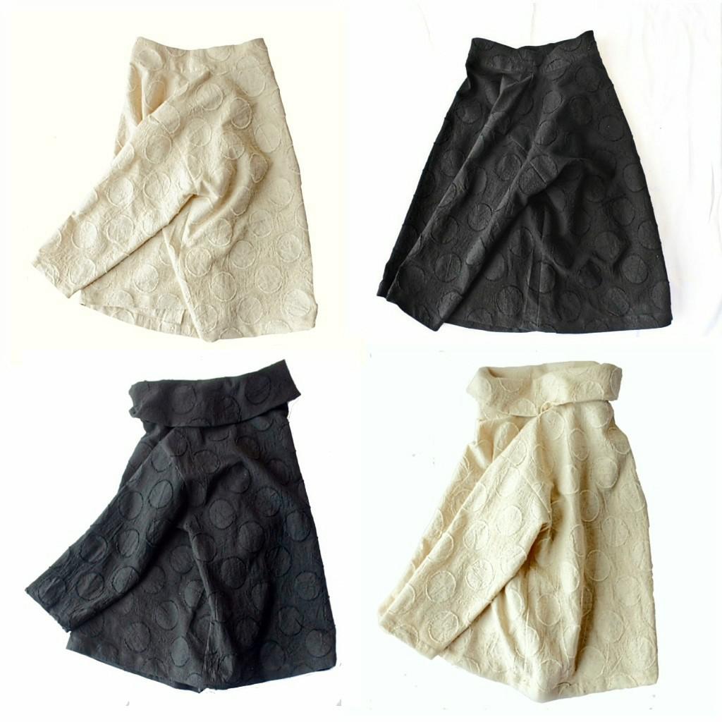 【受注】カラー・襟・サイズが選べる♪ジャガードドットのトップス/コットンリネンリネン、麻、綿麻