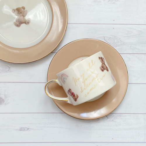 クマちゃんが可愛い♡ティーカップ〜milktea beige〜 ティーカップ