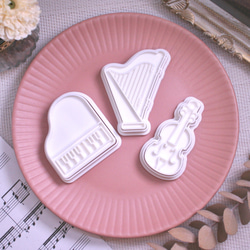 【楽器】ハープ・クッキー型・単品販売 2枚目の画像