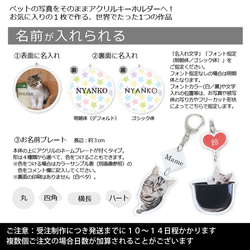 送料無料｜オーダーメイド-ペットの写真でアクリルキーホルダー/ストラップ/チャーム/バッジ 猫 犬：フォト 6枚目の画像
