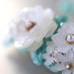 白色花園*髮夾（8 厘米）珍珠，白色，閃光 第7張的照片