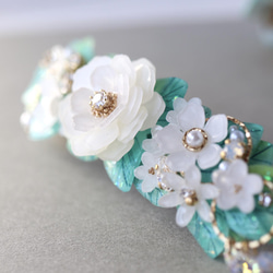 白色花園*髮夾（8 厘米）珍珠，白色，閃光 第12張的照片