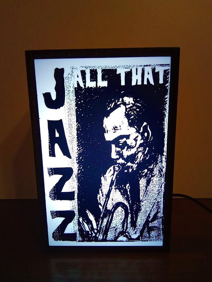 JAZZ ジャズミュージック サックス ライブ 看板 置物 雑貨 ライトBOX ジャズ喫茶 モダン JAZZ ライブハウス レコード コーヒー 昭和レトロ