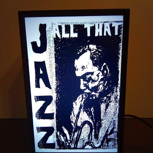 アメリカン オールド ジャズ サックス 版画風 ポップアート ミニチュア