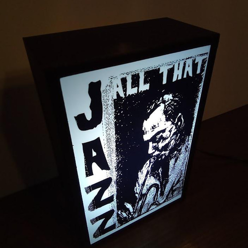 アメリカン オールド ジャズ サックス 版画風 ポップアート ミニチュア