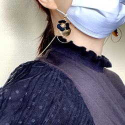 ♪❤️ パール サークル 雫マスクチェーン メガネチェーン ハンドメイド