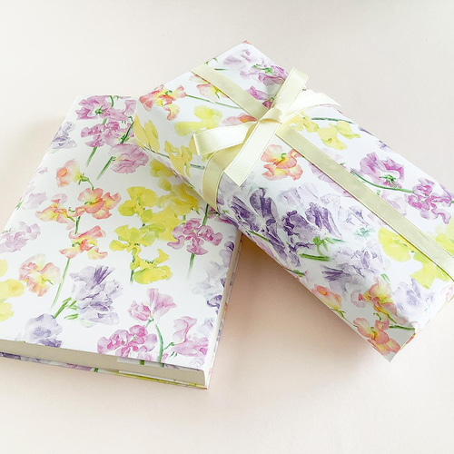 スイートピーのラッピングペーパー（デザインペーパー）10枚