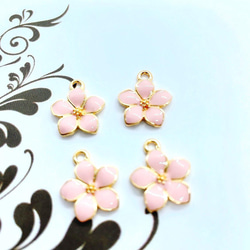 桜さくらモチーフ アンティークパーツ エポチャーム 桜チャーム