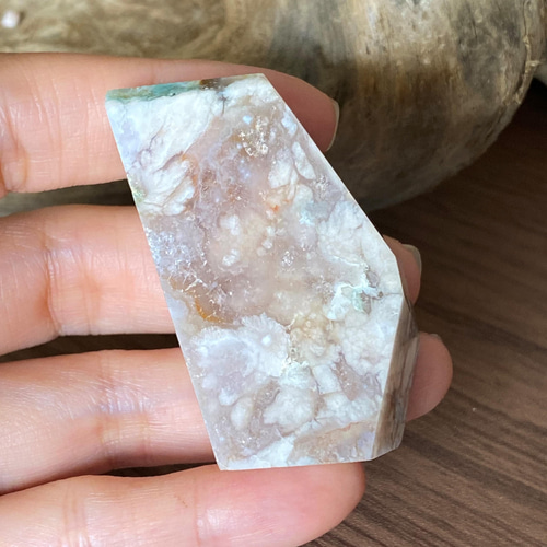 グリーン桜瑪瑙フリーフォームNo.1950 グリーン桜瑪瑙フリーフォームNo.1950 インテリア小物