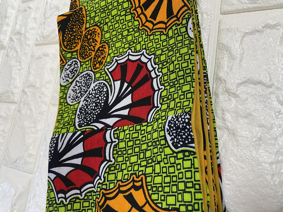 アフリカ布(キテンゲ)半幅帯 2枚目の画像