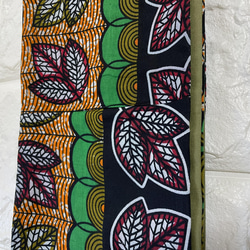 アフリカ布(キテンゲ)と帆布の半幅帯 2枚目の画像