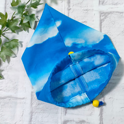 リアルな青空柄42×42正方形ランチクロス＆給食袋のセット【小学校給食用】 7枚目の画像