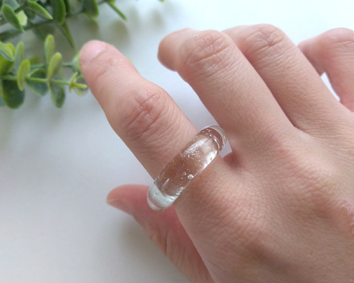 1号~27号 クリアリング 雪解けリング レジンリング アクリルリング