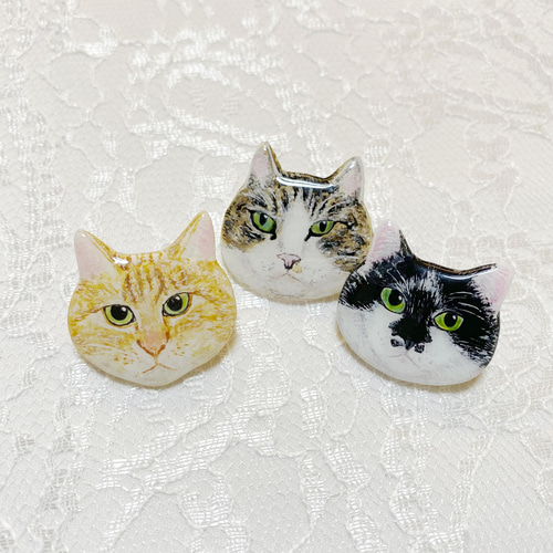 mannine ブローチ 猫ブローチ 全4種 / マンナイン 岸本万里 猫