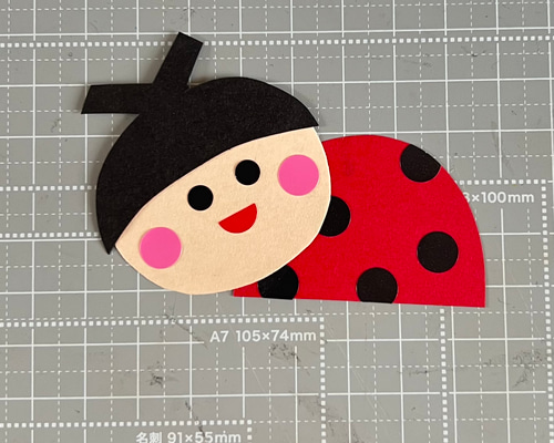 壁面製作 春 てんとう虫 壁面飾り 製作キット 5月壁面 型紙 保育