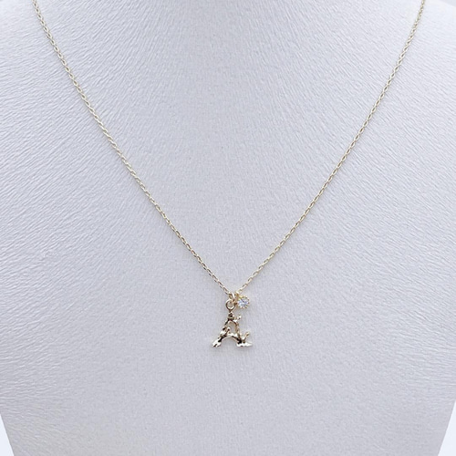 NaNa jewelry キュービックルイニシャルネックレス ネックレス