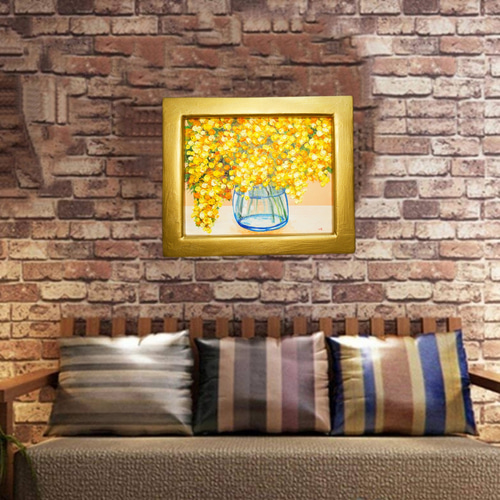 油絵 油彩 油彩画 絵 絵画【ミモザ】 絵画 HR 通販 13400321｜Creema