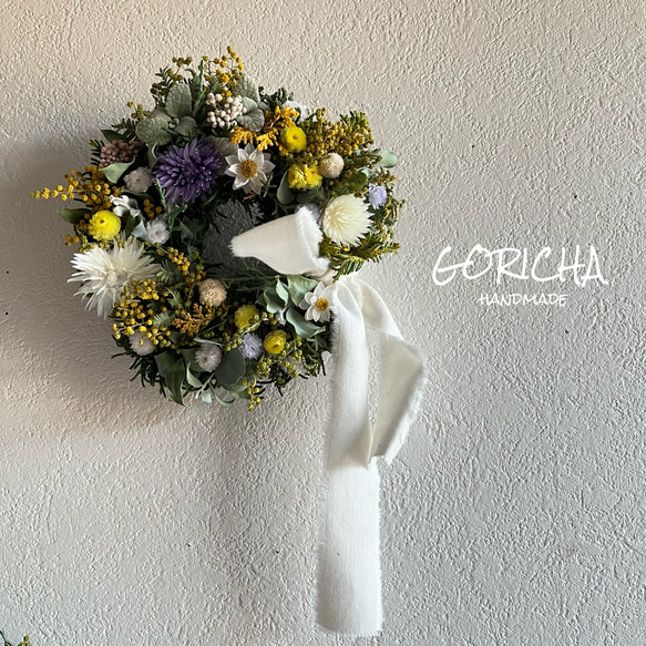 mimosa  wreathe  ④  〈カラフルSpring〉 ミモザ 2022 1枚目の画像