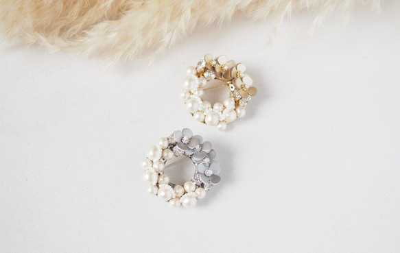 LetherJewel パールブローチ 4枚目の画像