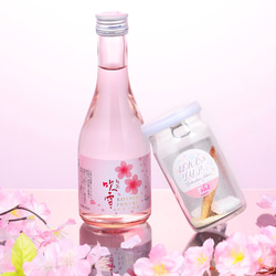 【春限定】ぽんしゅグリア さくら 日本酒 春ボトル セット 純米吟醸酒 300ml 桜 おうち花見 新潟 高野酒造 1枚目の画像