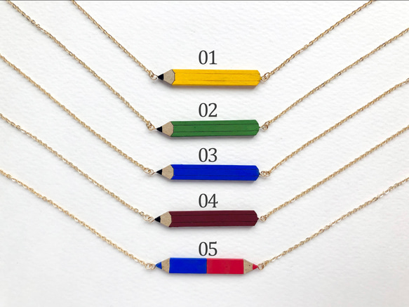 シンプルな鉛筆のネックレス【紙のアクセサリー】 2枚目の画像