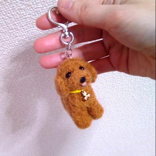 羊毛フェルト トイプードル キーホルダーセット 羊毛フェルトトイ