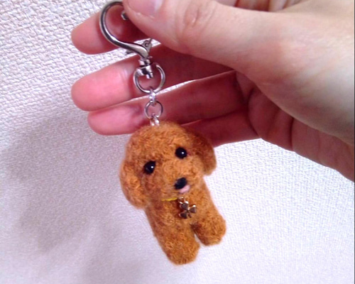 羊毛フェルト　トイプードル　キーホルダー 羊毛フェルトトイプードルのキーホルダー その他雑貨 Lana** 通販