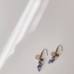 〜藤の花〜 【wisteria】チェコビーズ ブルー 9枚目の画像