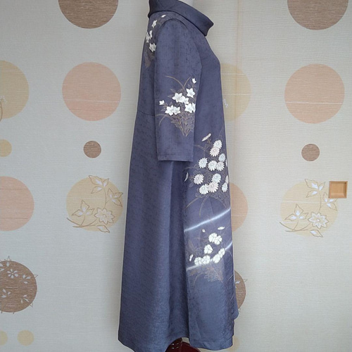 訪問着シルクワンピース 新郎新婦母 卒入学式 フォーマル セレモニー  