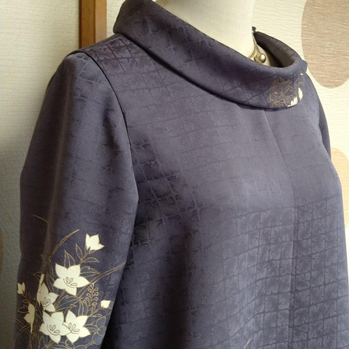 訪問着シルクワンピース 新郎新婦母 卒入学式 フォーマル セレモニー  