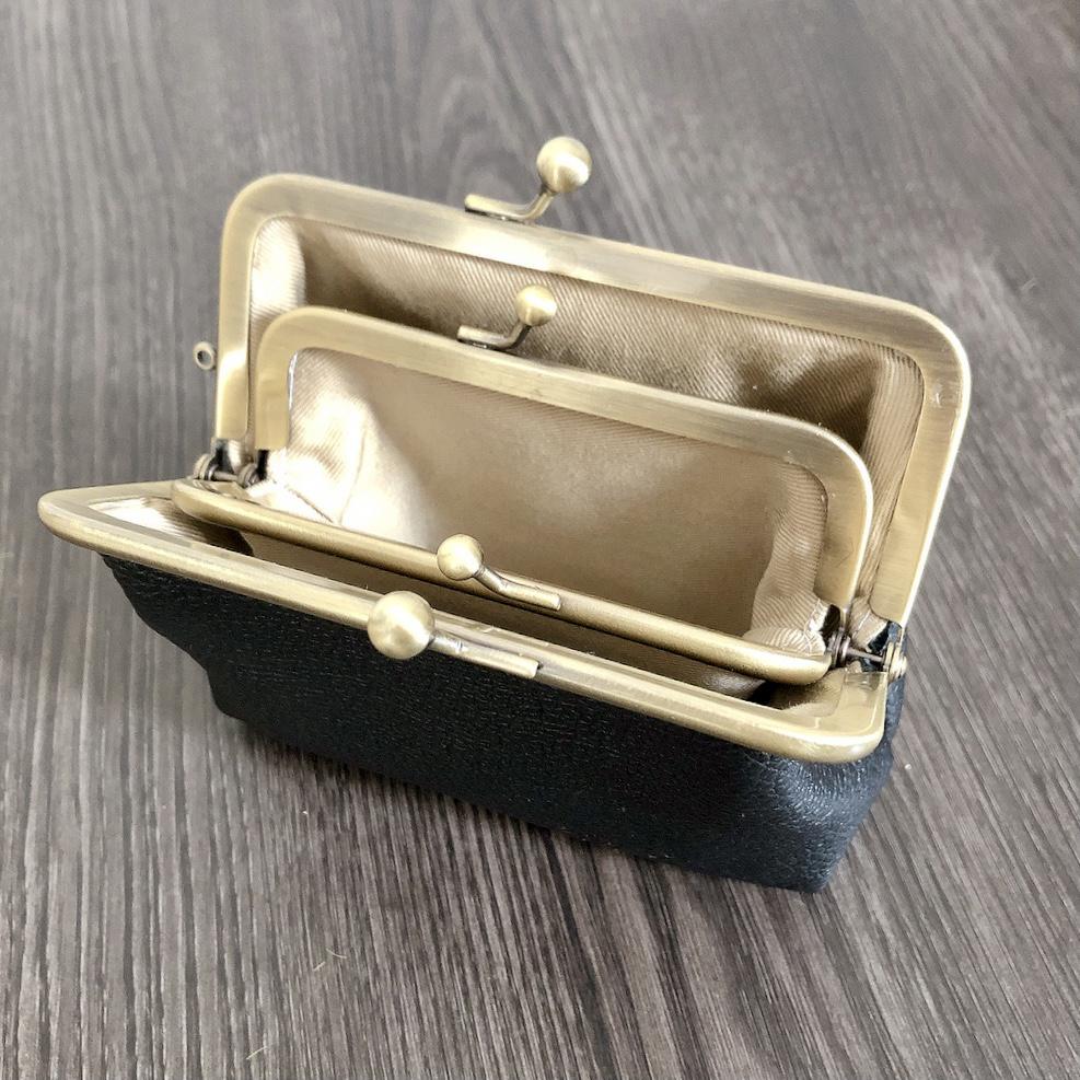 ＼大人気／イタリアンシュリンクレザーの親子がま口財布＆おまけのミニサイズがま口【選べる6カラー】vol.2