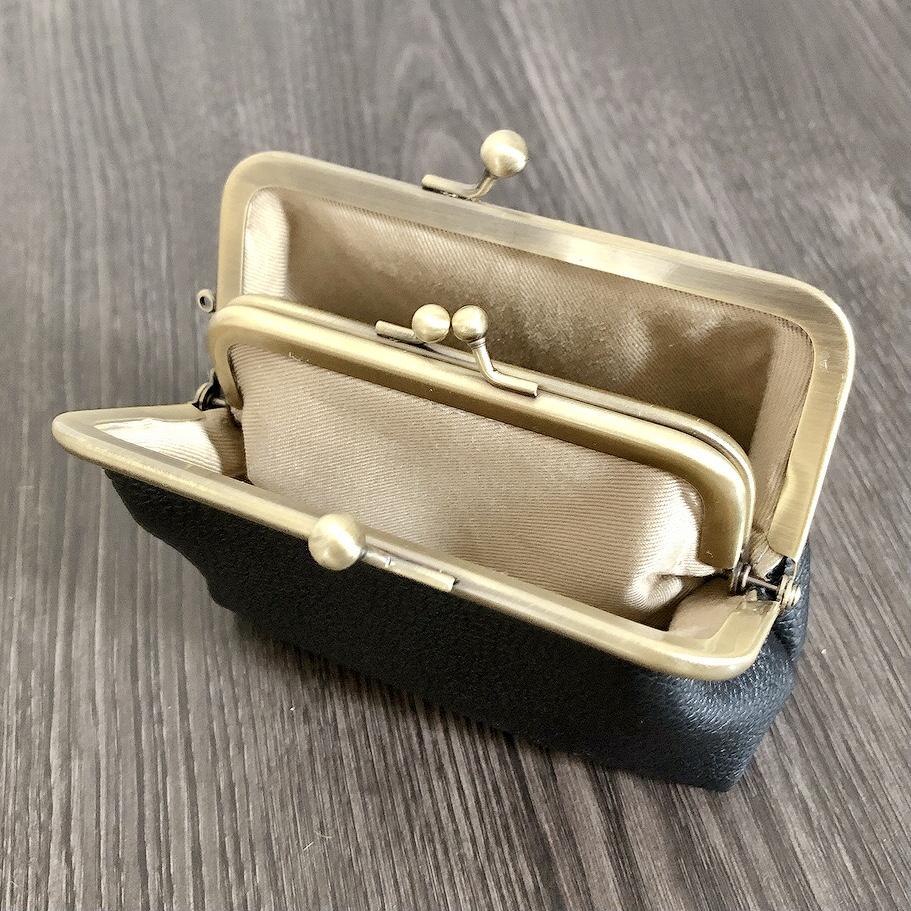 ＼大人気／イタリアンシュリンクレザーの親子がま口財布＆おまけのミニサイズがま口【選べる6カラー】vol.2