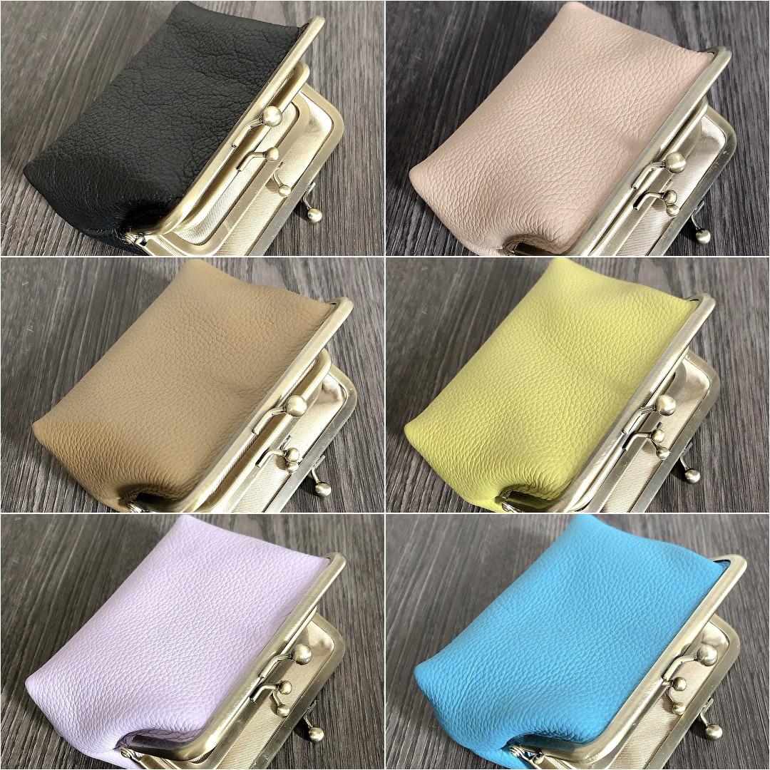 ＼大人気／イタリアンシュリンクレザーの親子がま口財布＆おまけのミニサイズがま口【選べる6カラー】vol.2