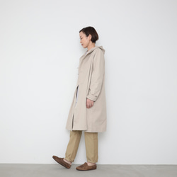 Light hoodie coat / ecru beige 3枚目の画像