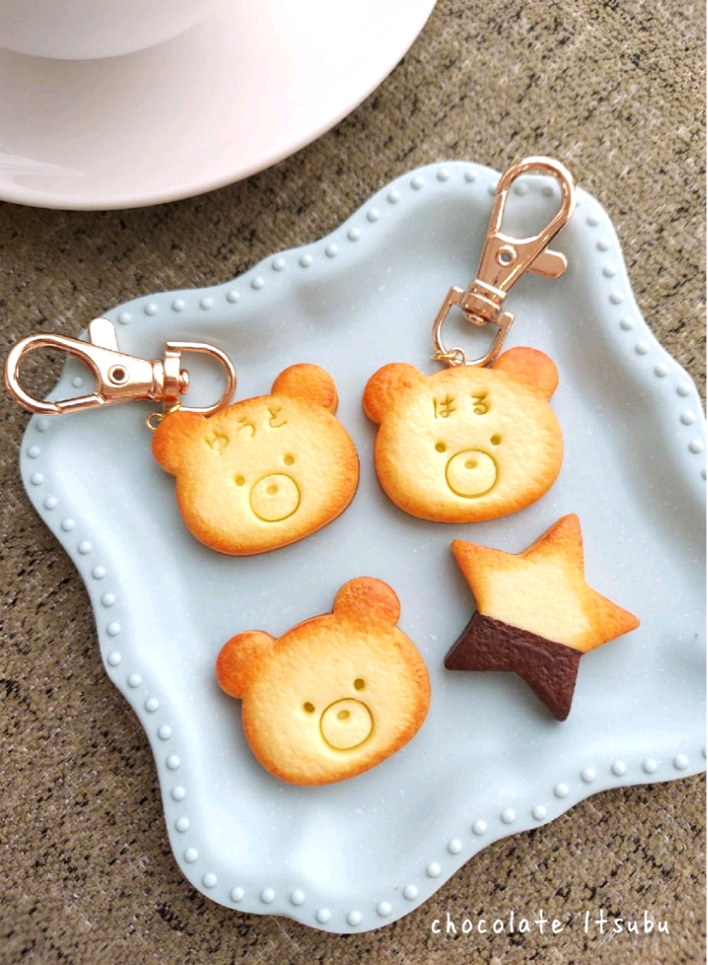 じゃらじゃらキーホルダー ダブルチョコアイス クッキー くま