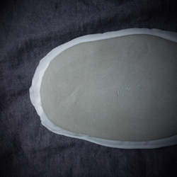 Junclay レリーフＬ：ツタ×ホワイト　中皿 小皿 デザート皿 陶器 陶磁器 10枚目の画像