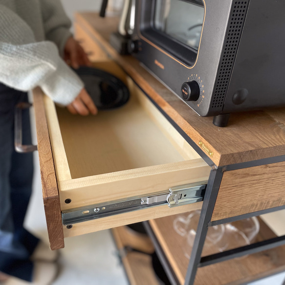 ＼送料無料／[S.B Shelf]キッチンシェルフ 収納棚 食器棚 台所収納 無垢材 アイアン家具 店舗什器-98- Shelf 収納棚 無垢材 アイアン家具 店舗什器 or ウォールナット オープンスペース有効内寸 店舗 カフェ