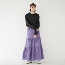 Morino Gakko 男女通用巴斯克針織變形長袖 T 卹黑色 第16張的照片