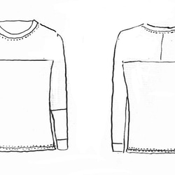 ﾓﾘﾉｶﾞｯｺｳ 【色が選べる2枚セット】ユニセックス バスク天竺 変形ロングスリーブTシャツ 18枚目の画像