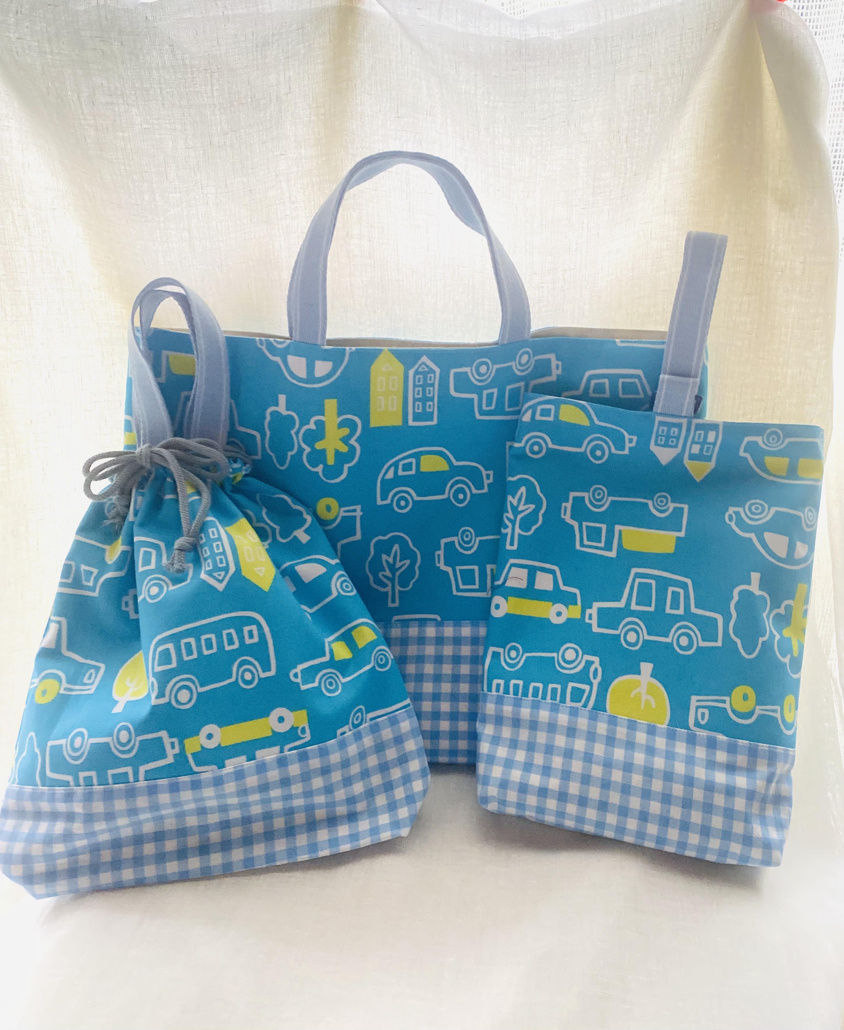 入園入学3点セット⭐︎ 大きな車のレッスンバックブルーver